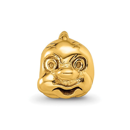 Sterling Silver Gold-plated Reflections Fish Bead