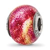 Sterling Silver Reflections Italian Fuschia & Yellow Glass Bead