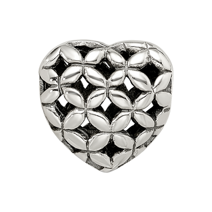 Sterling Silver Reflections Heart Bead