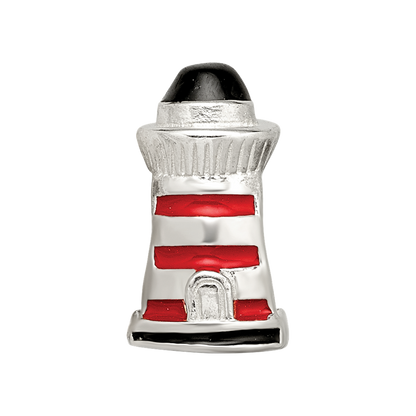 Sterling Silver Reflections Enameled Lighthouse Bead