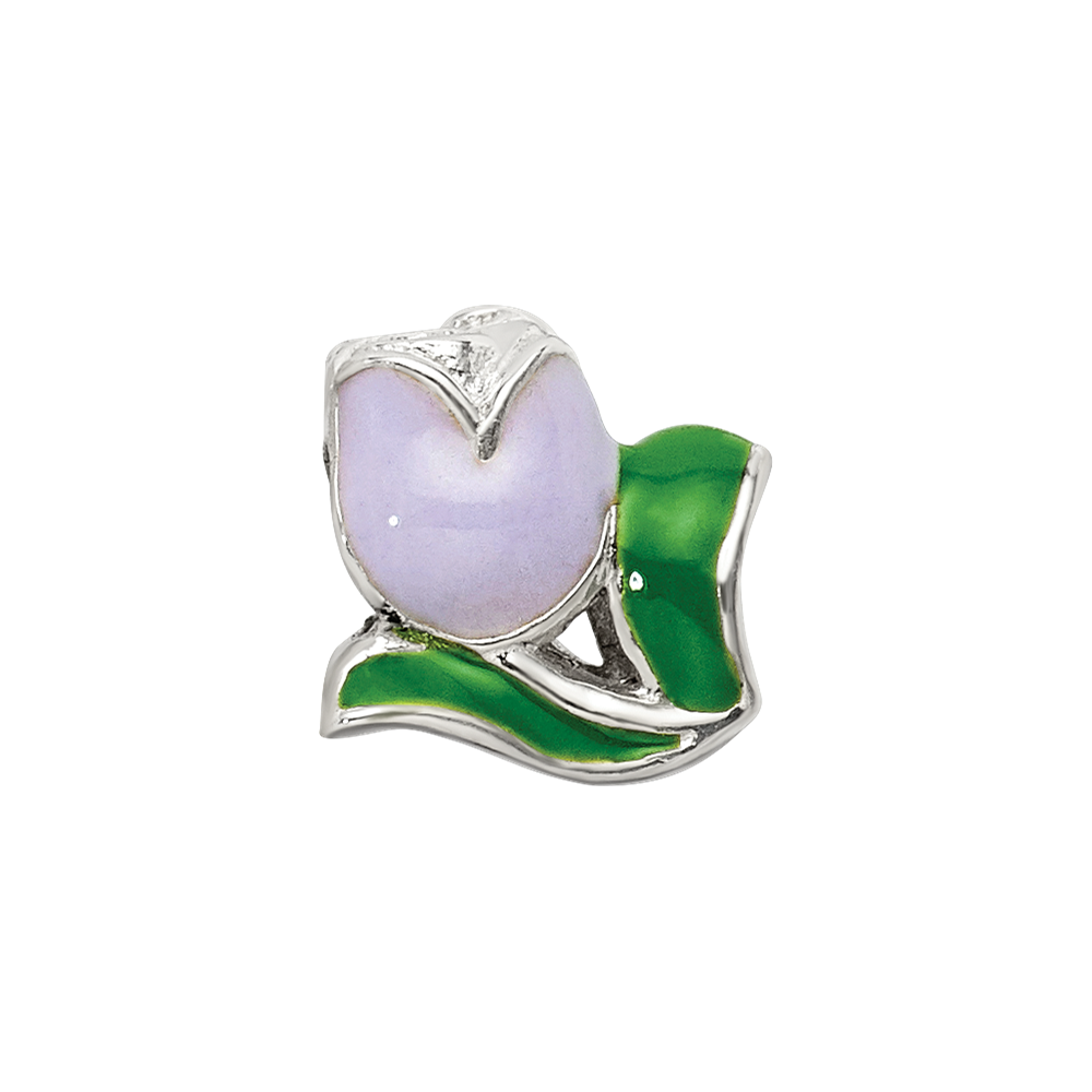 Sterling Silver Reflections Kids Enameled Tulip Bead