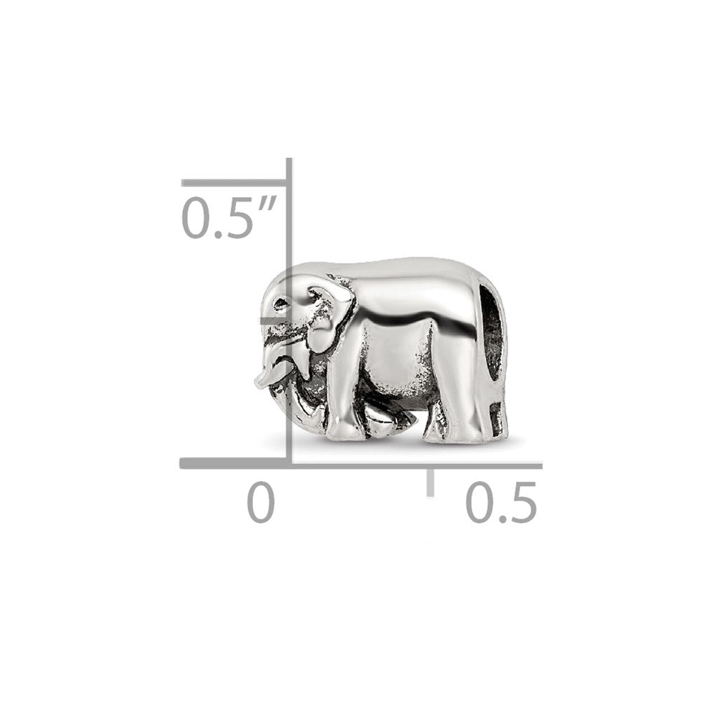 Sterling Silver Reflections Elephant Bead