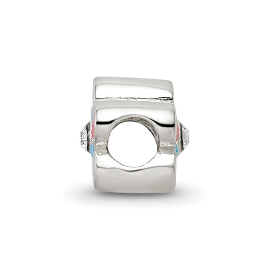 Sterling Silver Reflections Kids Enameled Flower Bead