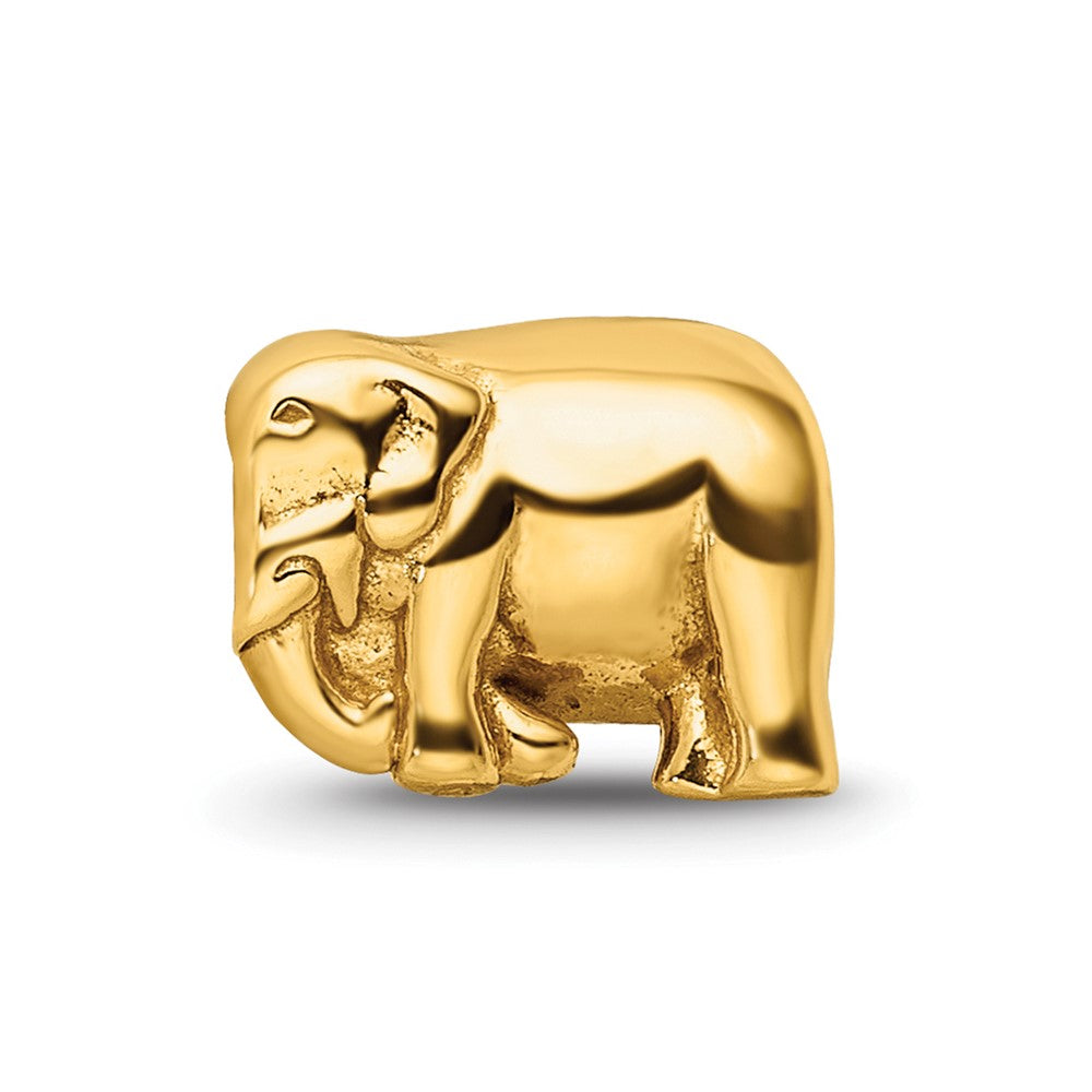 Sterling Silver Gold-plated Reflections Elephant Bead