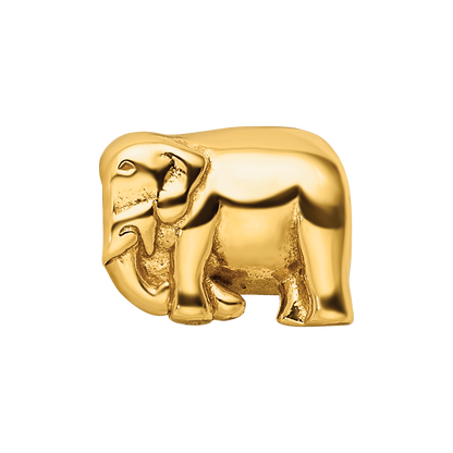 Sterling Silver Gold-plated Reflections Elephant Bead