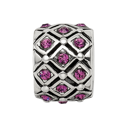 Sterling Silver Reflections February Preciosa Crystal Bead
