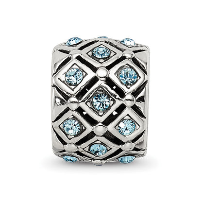 Sterling Silver Reflections March Preciosa Crystal Bead