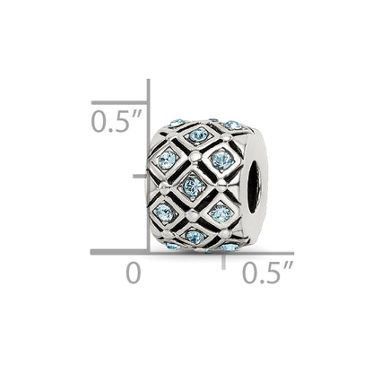 Sterling Silver Reflections March Preciosa Crystal Bead