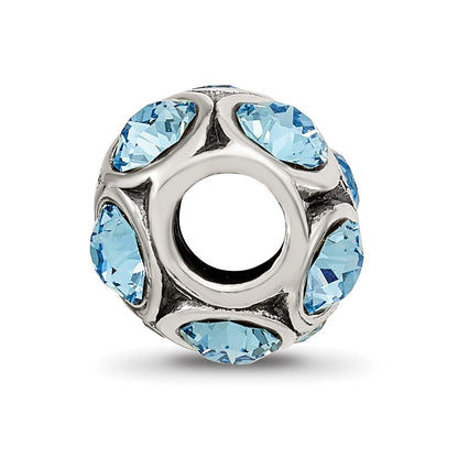 Sterling Silver Reflections March Preciosa Crystal Bead