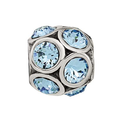 Sterling Silver Reflections March Preciosa Crystal Bead