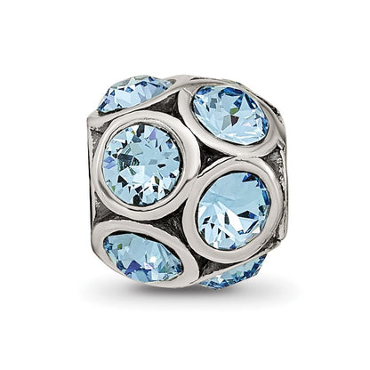 Sterling Silver Reflections March Preciosa Crystal Bead