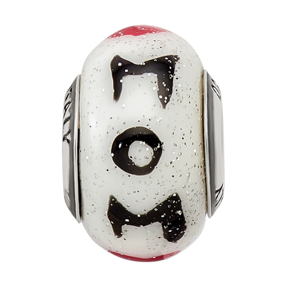 Sterling Silver Reflections Mom w/Hearts Italian Glass Bead