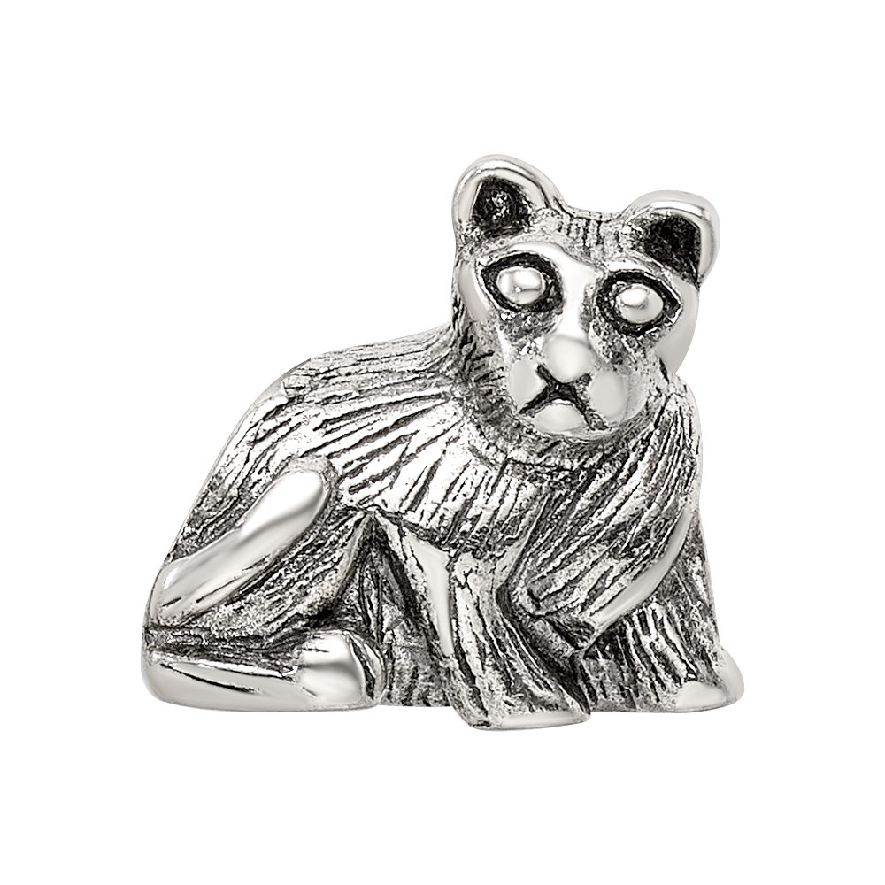Sterling Silver Reflections Cat Bead
