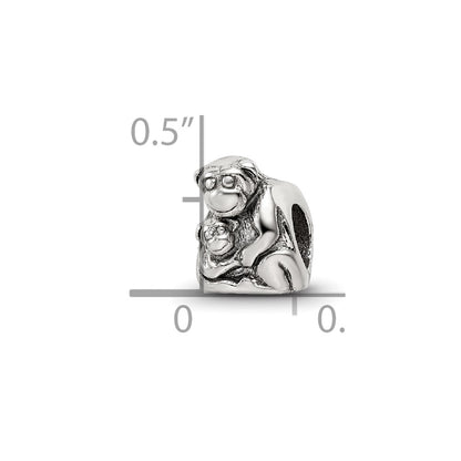 Sterling Silver Reflections Mama & Baby Monkey Bead