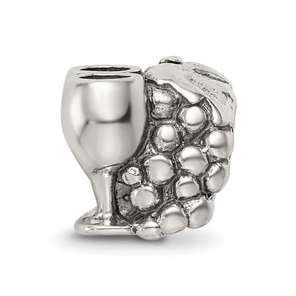 Sterling Silver Reflections Grapes & Glasses Bead