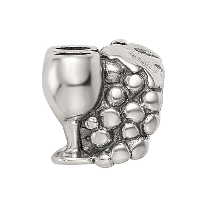 Sterling Silver Reflections Grapes & Glasses Bead