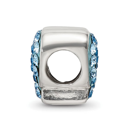 Sterling Silver Reflections Blue Preciosa Crystal Butterfly Bead