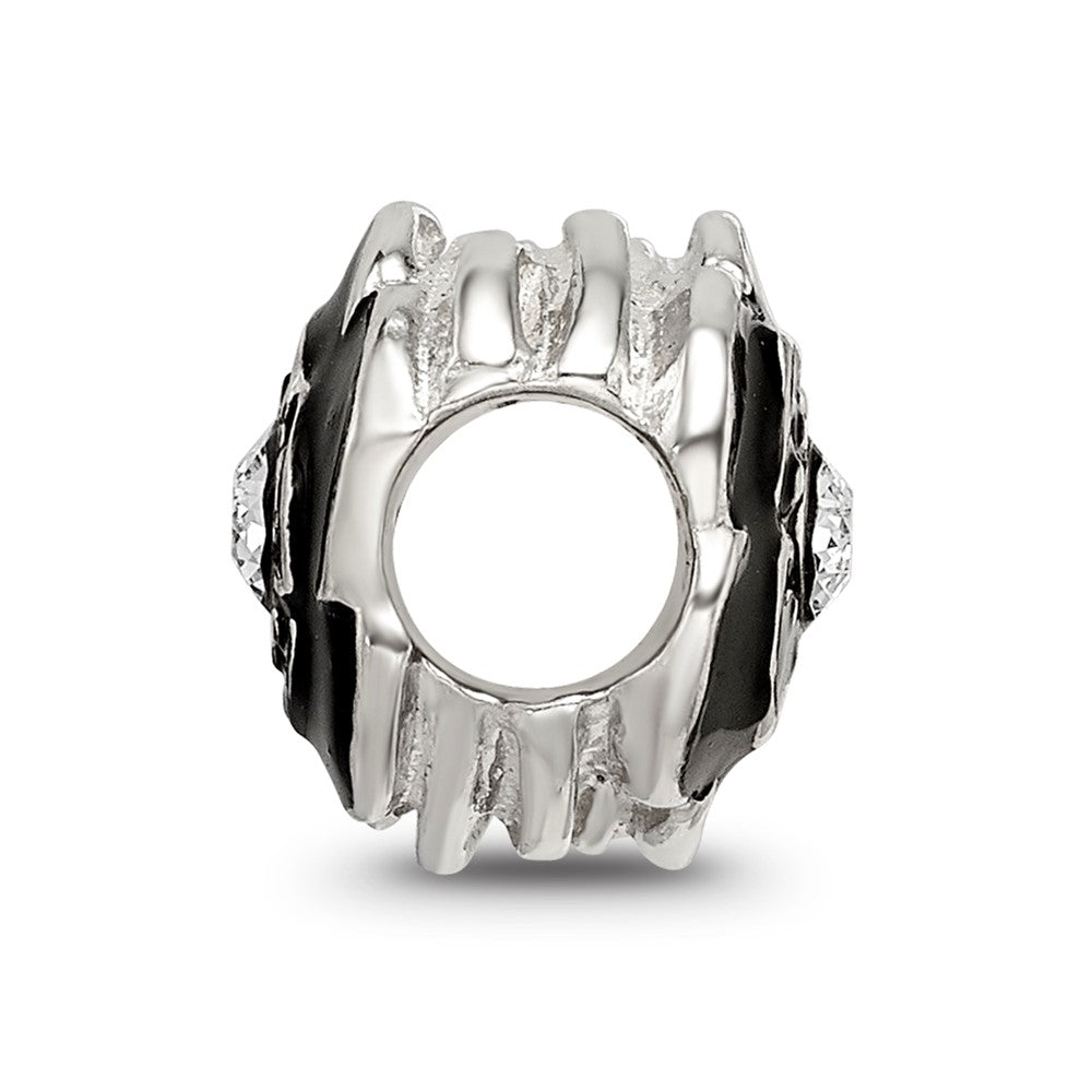 Sterling Silver Reflections Enameled Flower Preciosa Crystal Bead