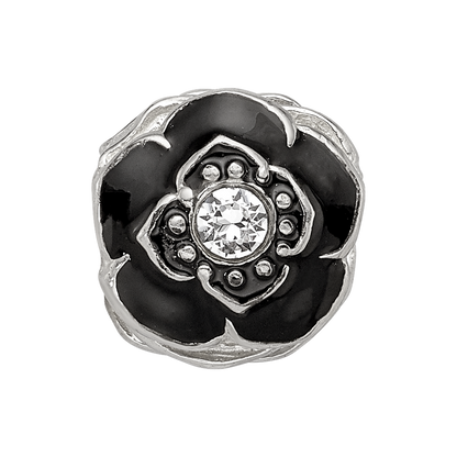 Sterling Silver Reflections Enameled Flower Preciosa Crystal Bead