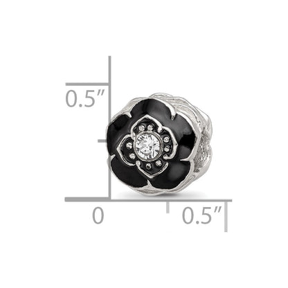 Sterling Silver Reflections Enameled Flower Preciosa Crystal Bead