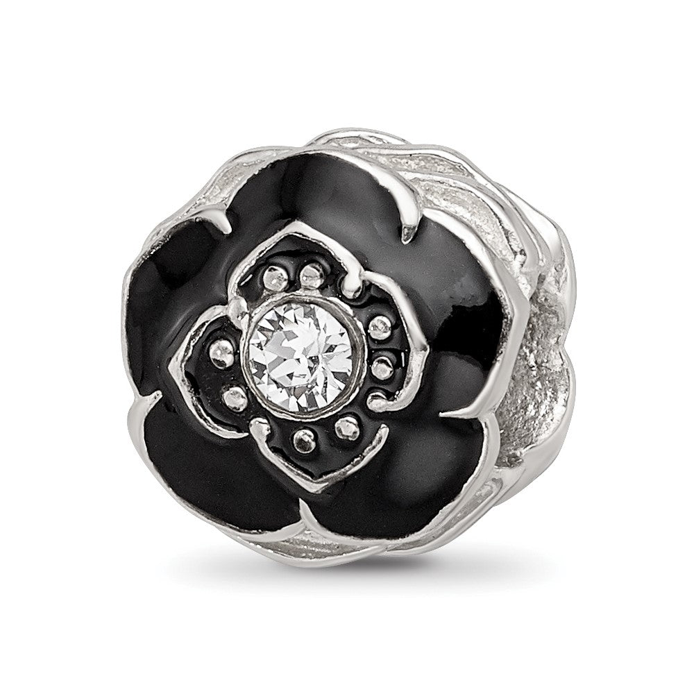 Sterling Silver Reflections Enameled Flower Preciosa Crystal Bead