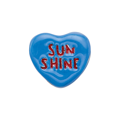 Sterling Silver Reflections Kids Sun Shine Enameled Heart Bead