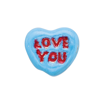 Sterling Silver Reflections Kids Love You Enameled Heart Bead