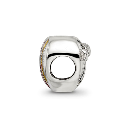 Sterling Silver Reflections Kids Enameled Heart Bead