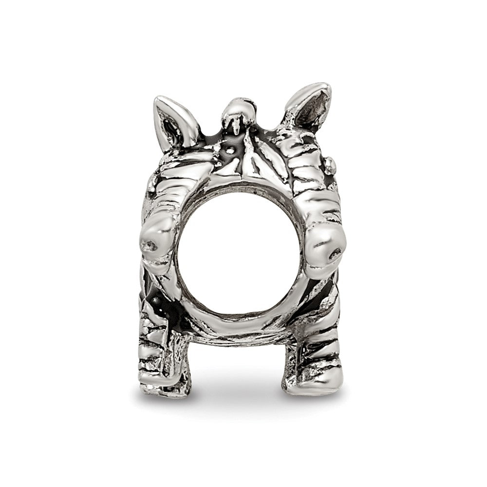 Sterling Silver Reflections Enameled Zebra Bead