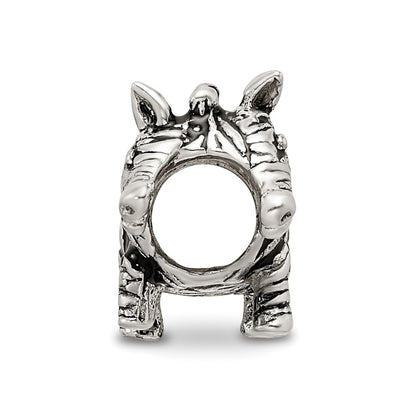 Sterling Silver Reflections Enameled Zebra Bead