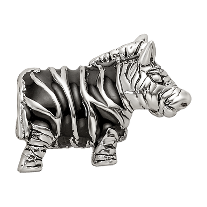 Sterling Silver Reflections Enameled Zebra Bead