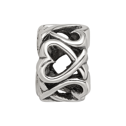Sterling Silver Reflections Hearts Bead