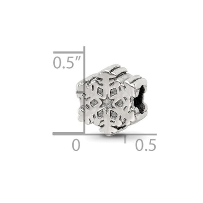 Sterling Silver Reflections Snowflake Bead