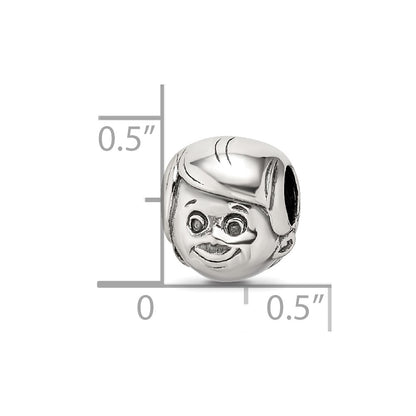 Sterling Silver Reflections Little Boy's Head Bead