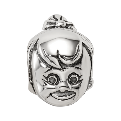 Sterling Silver Reflections Little Girl's Head Bead