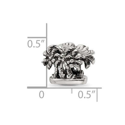 Sterling Silver Reflections Palm Trees Bead
