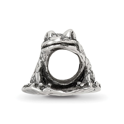 Sterling Silver Reflections Frog on Lily Pad Bead