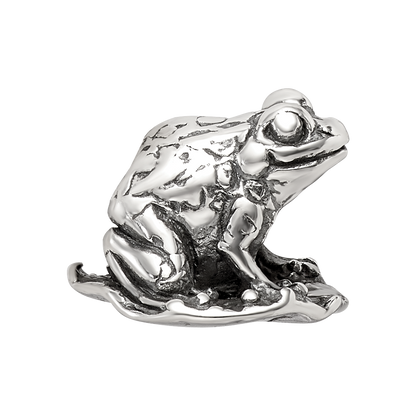 Sterling Silver Reflections Frog on Lily Pad Bead