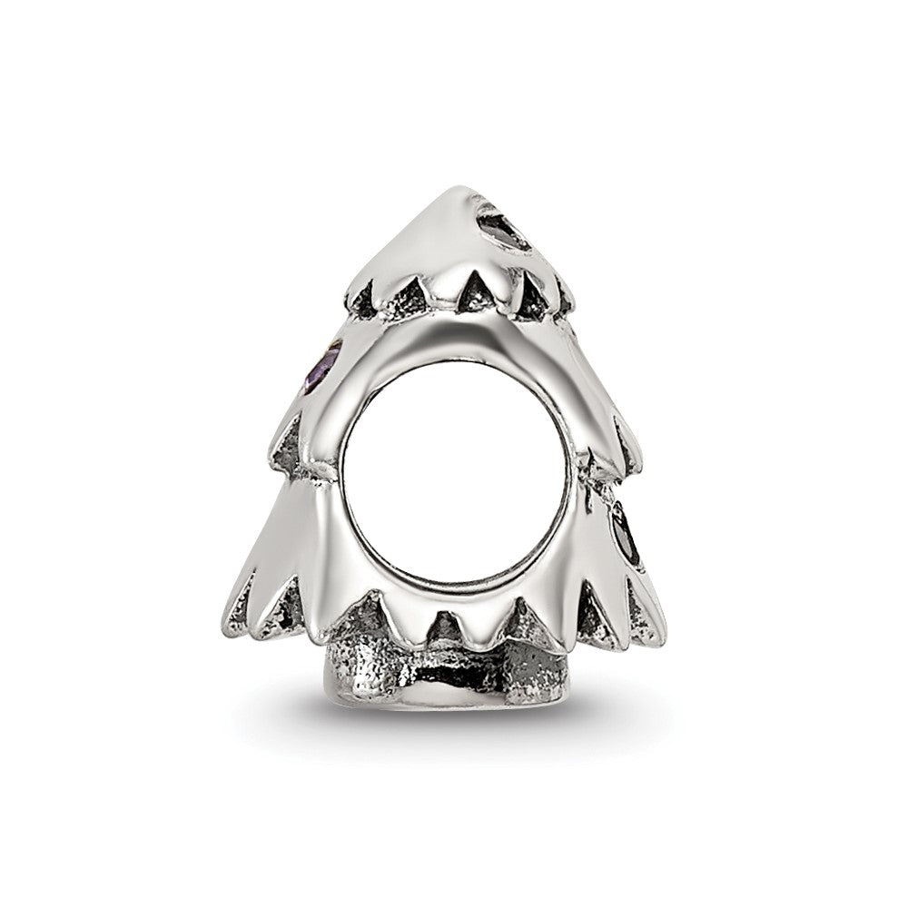 Sterling Silver Reflections CZ Christmas Tree Bead