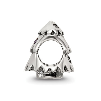 Sterling Silver Reflections CZ Christmas Tree Bead