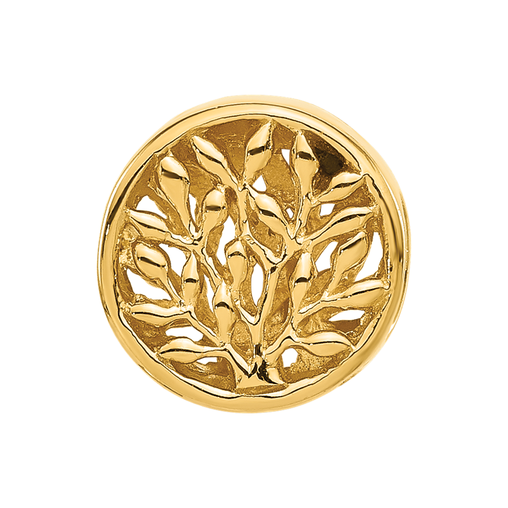Sterling Silver Reflections Gold-plated Tree of Life Circle Bead