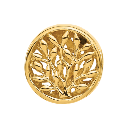 Sterling Silver Reflections Gold-plated Tree of Life Circle Bead
