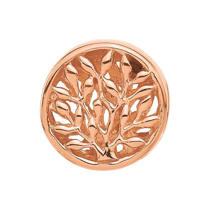 Sterling Silver Reflections Rose Gold-plated Tree of Life Circle Bead