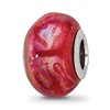 Sterling Silver Reflections Orange/Pink Ceramic Bead