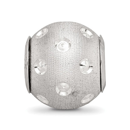 Sterling Silver Reflections Diamond-cut Bead