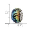 Sterling Silver Reflections St Maarten Orange Dichroic Glass Bead