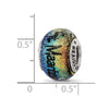 Sterling Silver Reflections St Maarten Orange Dichroic Glass Bead