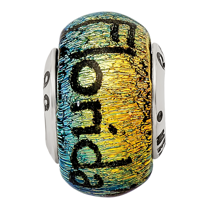Sterling Silver Reflections Florida Dichroic Glass Bead