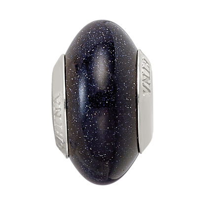 Sterling Silver Reflections Blue Sand Stone Bead