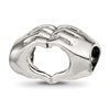 Sterling Silver Reflections Heart Hands Bead